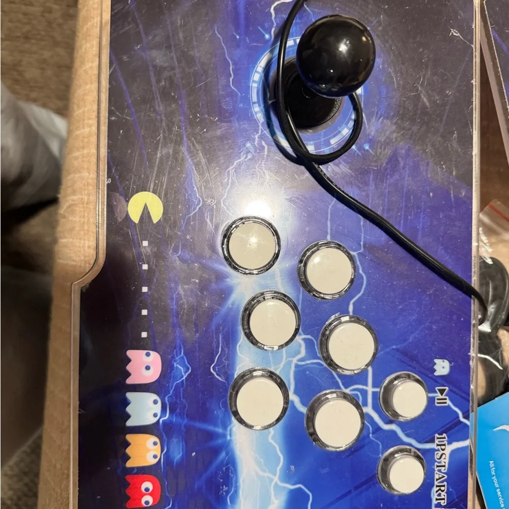 Arcade Fight Stick Controllers - Blue Lightning Design